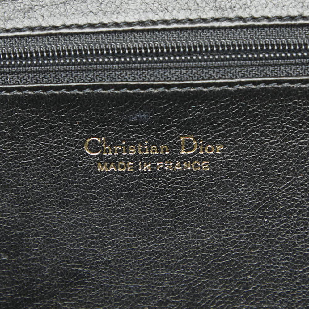 CHRISTIAN DIOR Black Leather Shoulder Bag - Picture 8 of 8